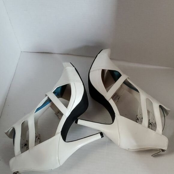 Daisy Fuentes Canal Heels Pumps Stilettos Shoes Open Toe Women's WOMAN'S 10 - Picture 7 of 16